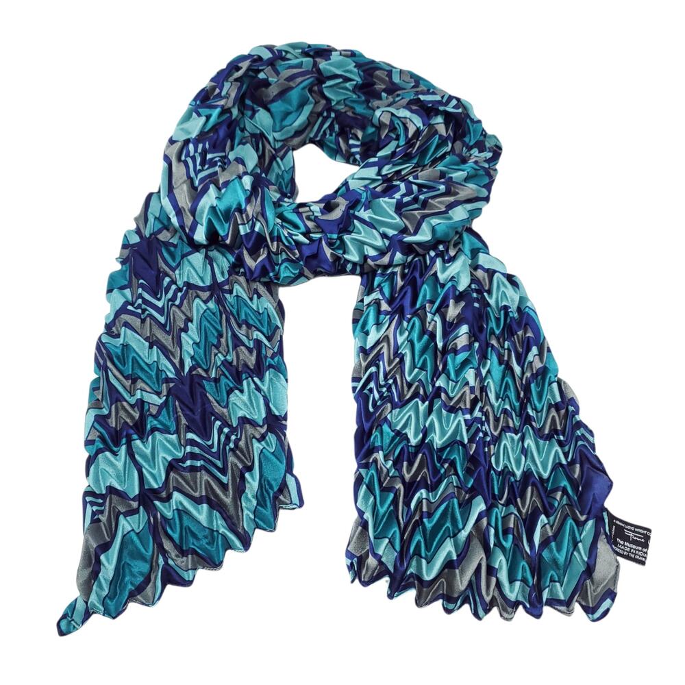 Frank Lloyd Wright Blue Geometric MOMA Rectangle Scarf